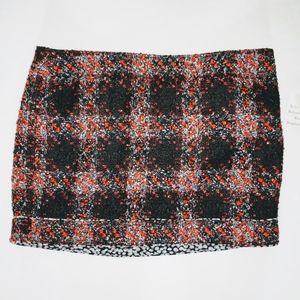 Rachel Roy Mini Skirt Womens 10 Black Red Plaid Holidays NWT Christmas